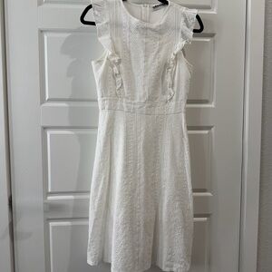 Chic White Sleeveless Midi Dress